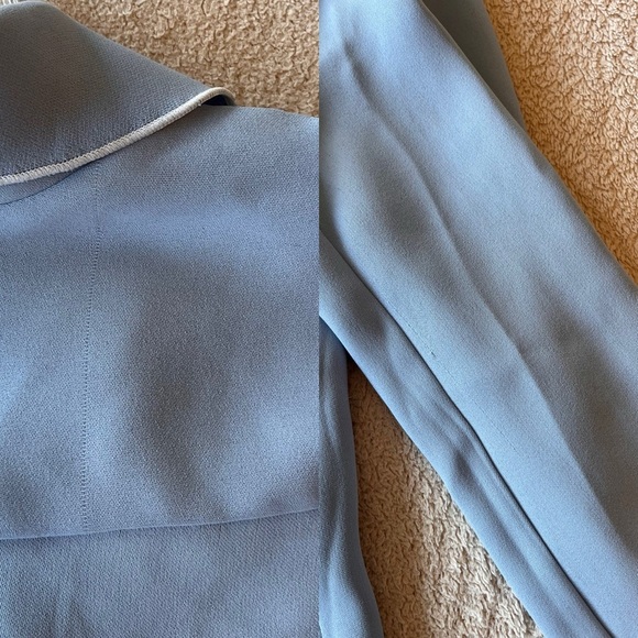 NWT Babaton Rena Blouse XXS Dune Bluespace - Picture 12 of 14